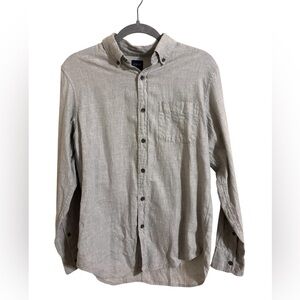 J. Crew Factory Light Gray Men’s Button Up Small